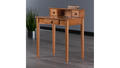 Skyline Decor Studio Home Office Desk and Hutch: Honey Pine - Autonomous.ai