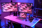image of desk setup 2 monitors