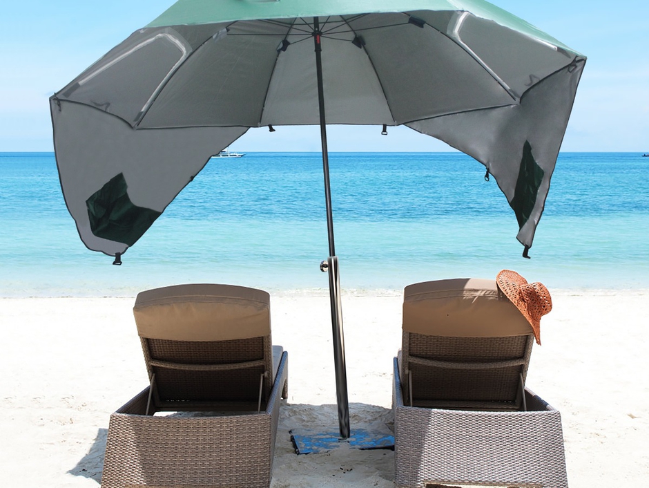 VIVZONE Beach Umbrella w/ UV Protection: UVProtection