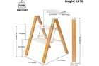 kerdom-folding-step-stool-with-wide-anti-slip-pedal-wood-2-step