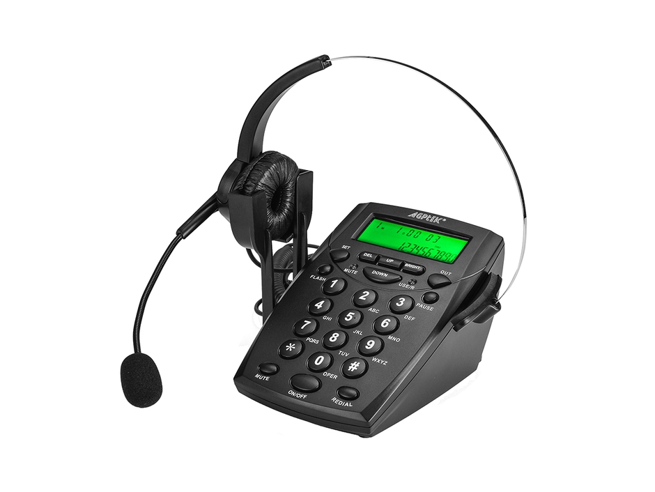 AGPTEK Call Center Dialpad Headset Telephone