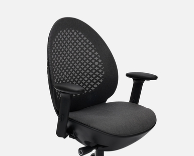 Techni Mobili Deco LUX Office Chair, Black