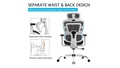 ergonomic-chair-by-kerdom-curved-mesh-seat-white-silver-stand-premium-wheels - Autonomous.ai