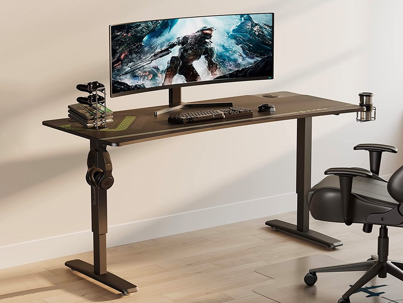 EUREKA ERGONOMIC IM63 Curved Desk: Manual Height Adjustment