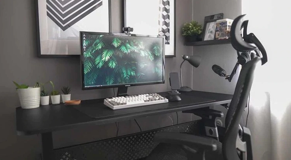ApexDesk Standing Desk: Pneumatic Lift Mechanism