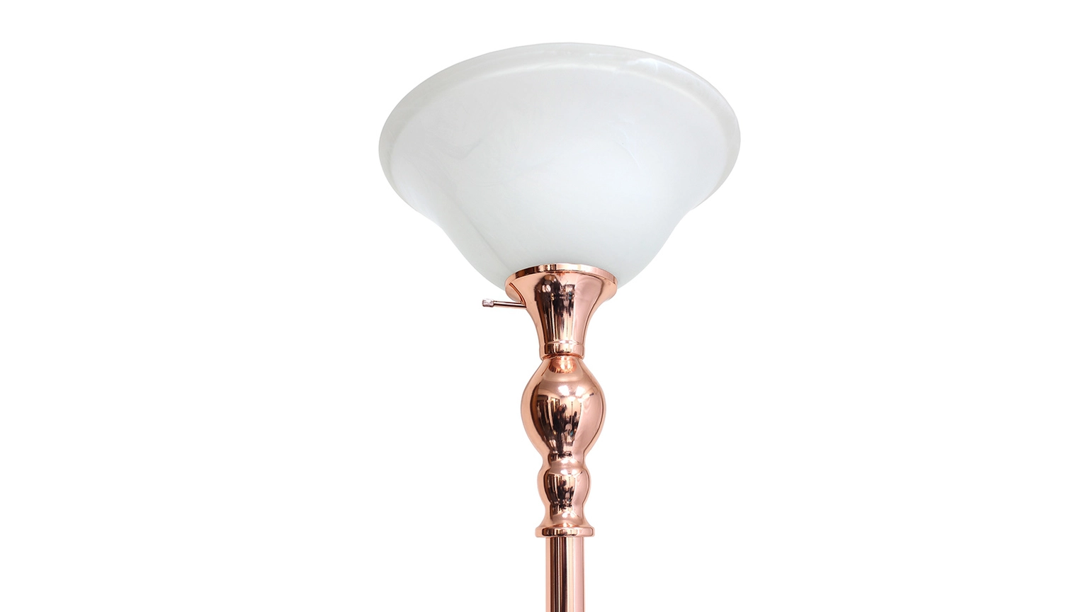 Elegant designs 1 light torchiere floor lamp with marbleized white glass shade cheap