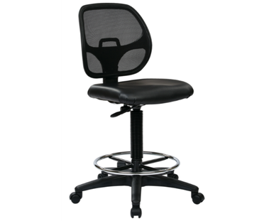 Trio Supply House Deluxe Mesh Back Drafting Chair: Foot ring