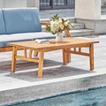 VIFAH Kapalua Honey Nautical Eucalyptus Outdoor Sofa Table - Autonomous.ai