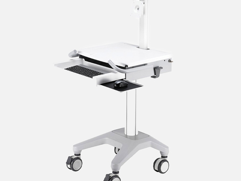 Modernsolid Rolling Computer Cart: Height Adjustable