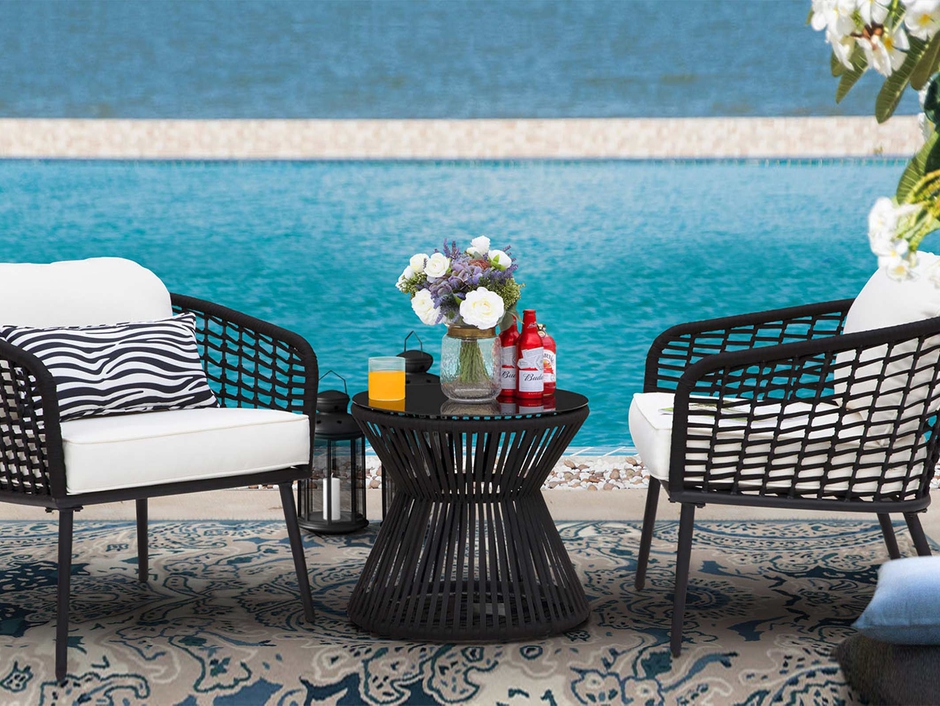 Nuu Garden 3 Pieces Patio Conversation Bistro Set