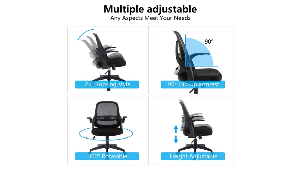  Ergonomic Office Chair, Home Office Desk Chair with
