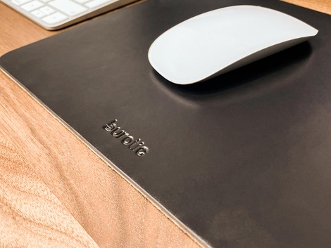 burotic Leather Mouse Pad: Handmade in Canada