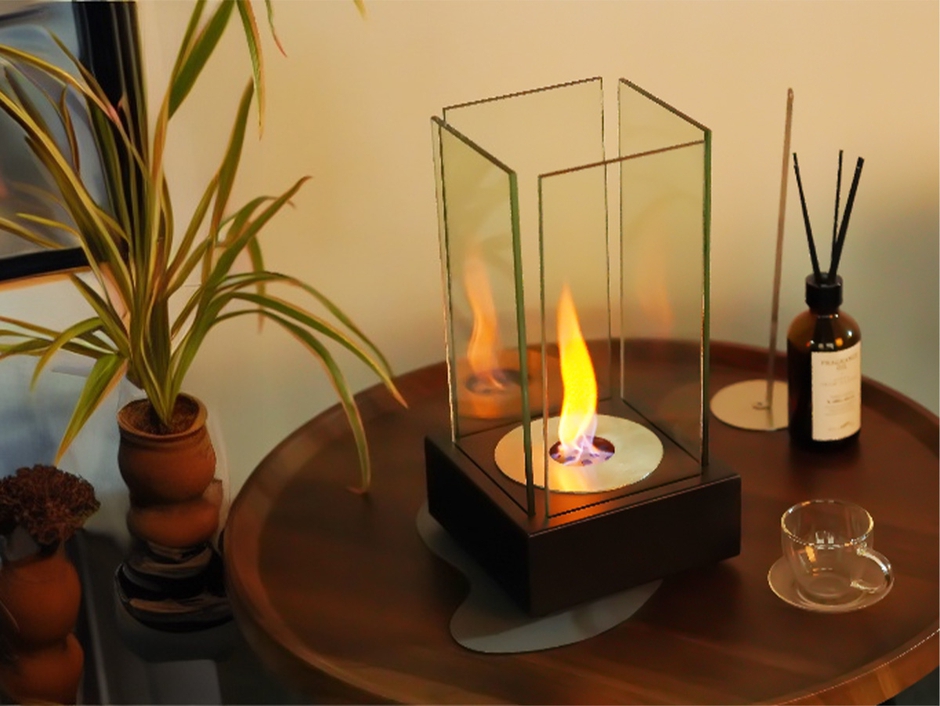 VIVZONE Bio Ethanol Table Top Fireplace: clean and smoke-free warmth