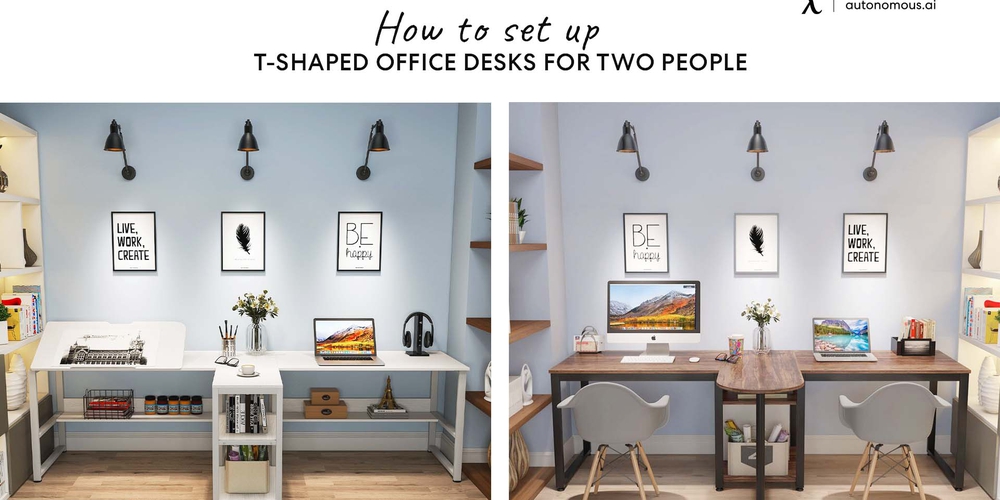 How to Set Up T-shaped Office Desk for Two People