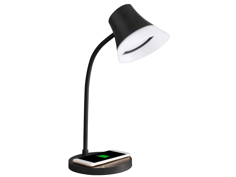 OttLite OttLite Shine LED Desk Lamp with Wireless Charging: USB Port