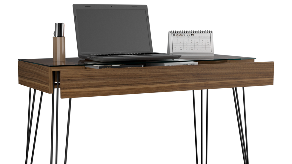 Arizona 120 Drawer Desk, Four Legs, One Drawer