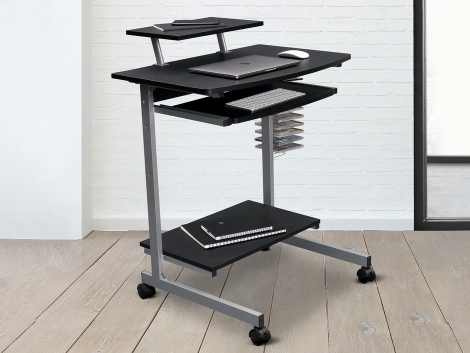 Techni Mobili Compact Computer Cart With Storage