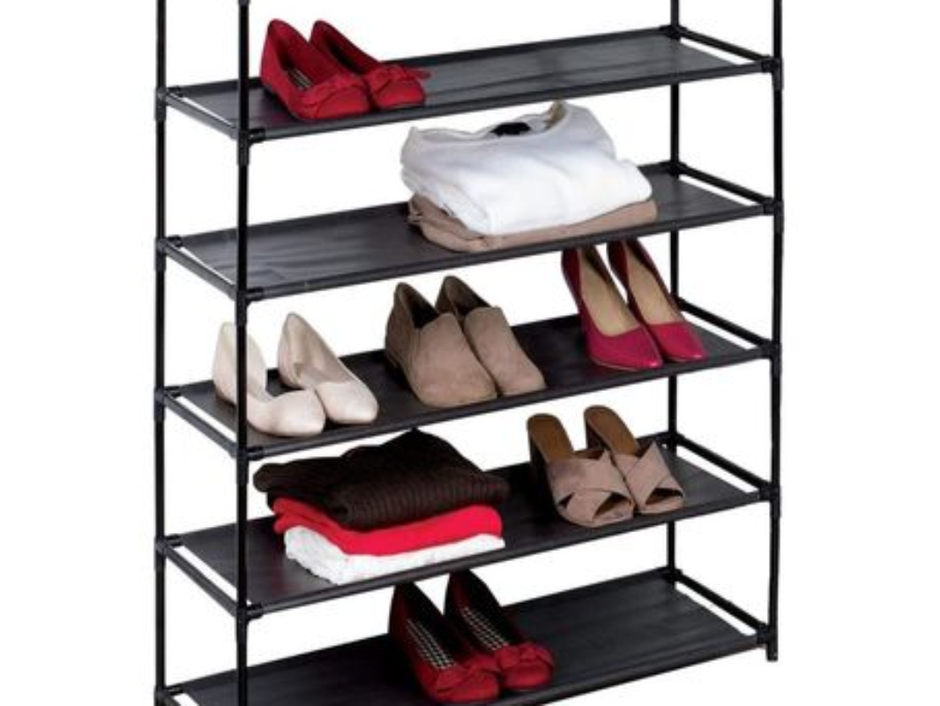 J&V Textile Stackable Shoe Storage and Organizer Racks 6-Tier