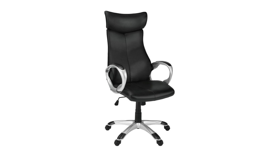 Leather look sales office chair