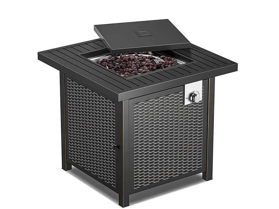 6Blu 28-Inch Propane Fire Pit Table: 50,000 BTU Heat Output