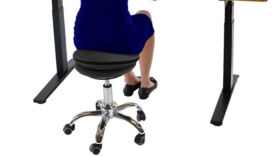 Uncaged Ergonomics Wobble Stool Air: Rolling Balance Ball Office Chair for Active Sitting