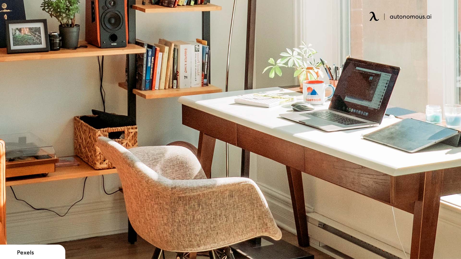 Small Eclectic Home Offices with Colorful Panache People