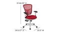 skyline-decor-mid-back-office-chair-with-adjustable-arms-white-frame-red - Autonomous.ai