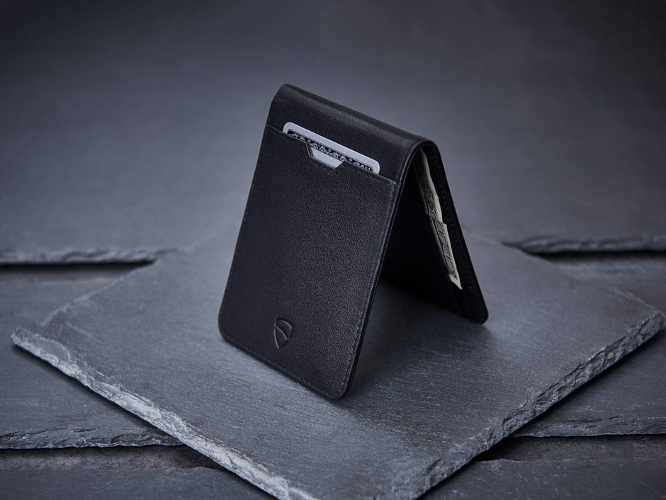 Vaultskin MANHATTAN ID: Slim Minimalist Bifold Wallet with RFID Blocking for Front Pocket