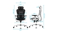 ergonomic-chair-by-kerdom-curved-mesh-seat-white-silver-stand-premium-wheels - Autonomous.ai