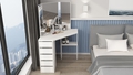 northread-tri-fold-makeup-vanity-with-mirror-5-drawers-white - Autonomous.ai