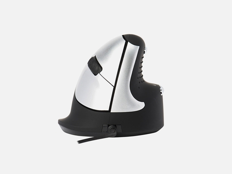R-Go-Tools USB Wired Vertical Ergonomic Mouse, Black/Silver