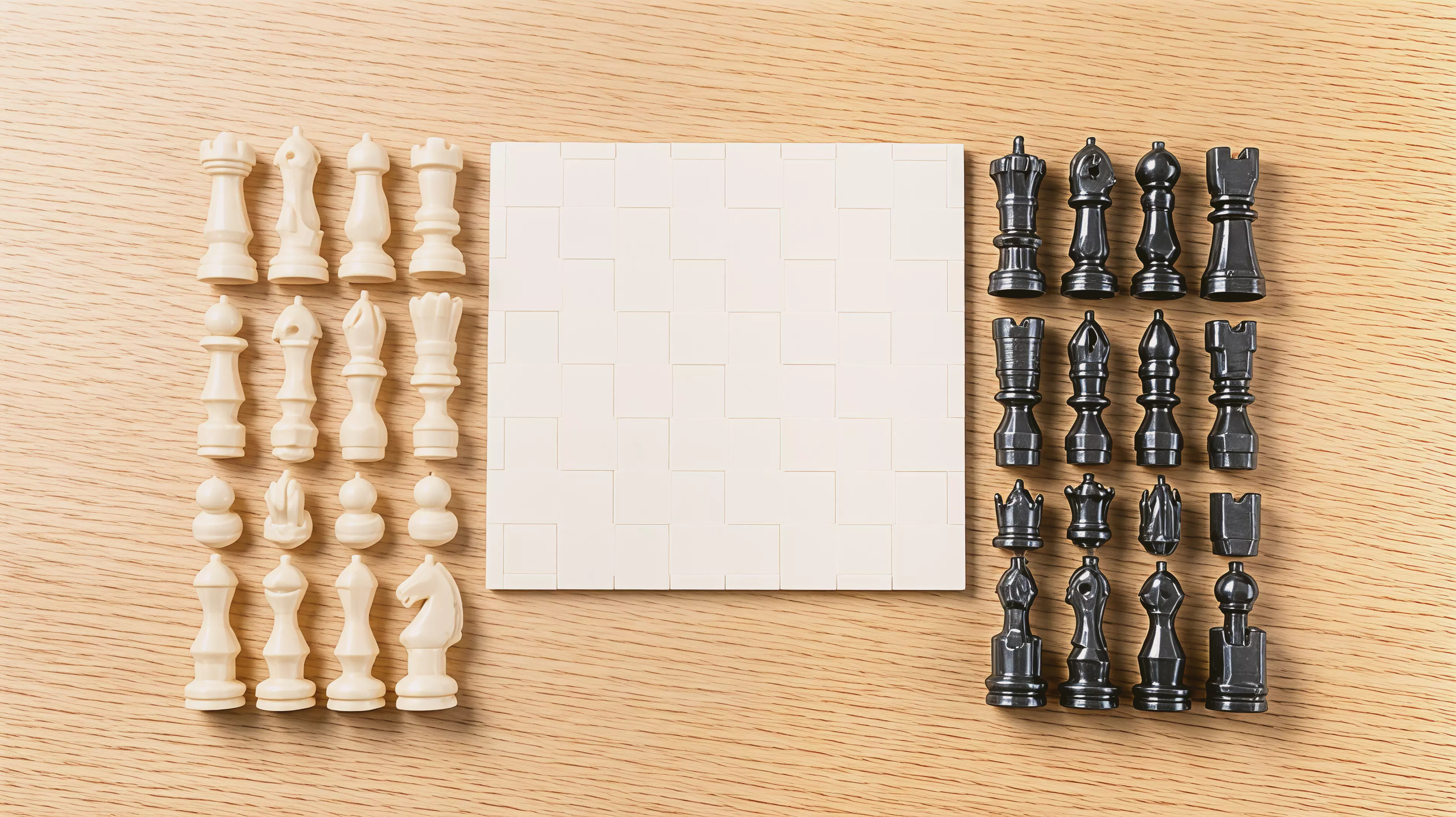 New York after midnight, translated into a complete architectural chess set with ordinary chess rules.

By Alice.