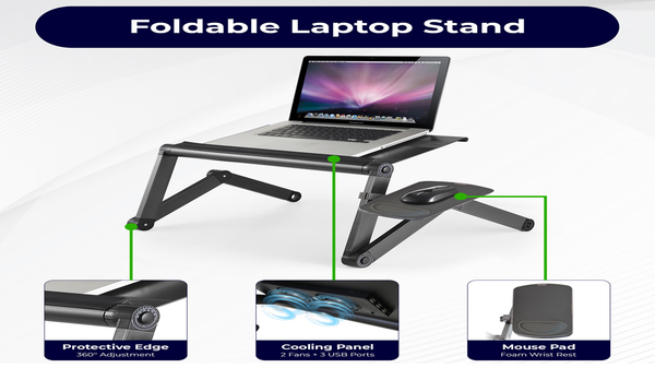 WorkEZ Cool Laptop Cooling Stand - with FAN USB PORTS