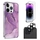 SaharaCase iPhone 14 Pro 6.1-inch Protection Kit Bundle - Marble Series Case with Tempered Glass Screen and Camera Protector (Purple Marble)