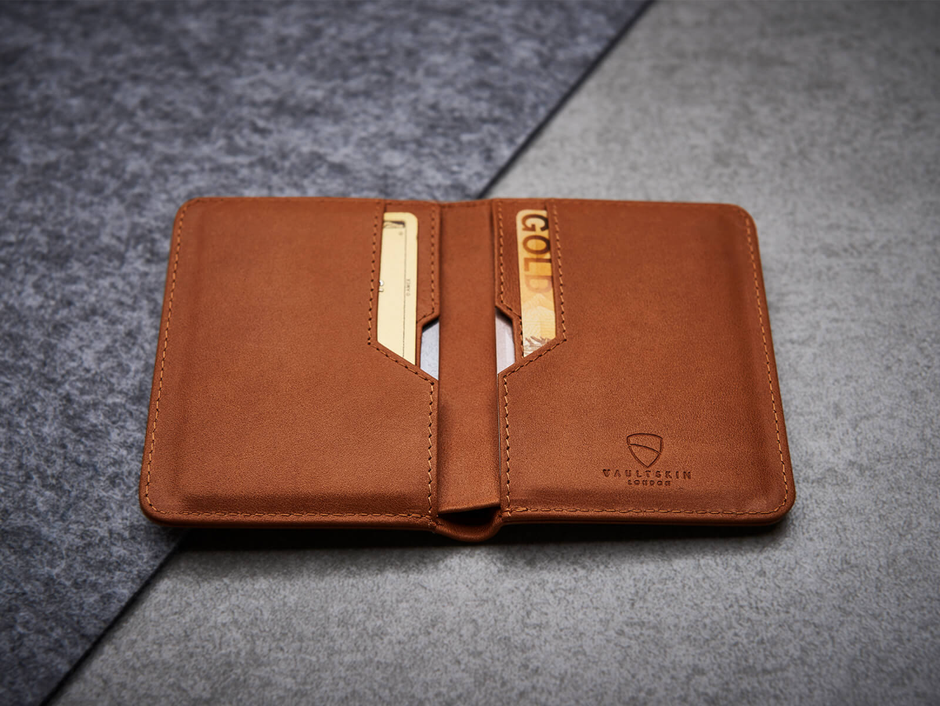 Vaultskin CITY: Slim Minimalist Bifold Wallet with RFID Blocking for Front Pocket