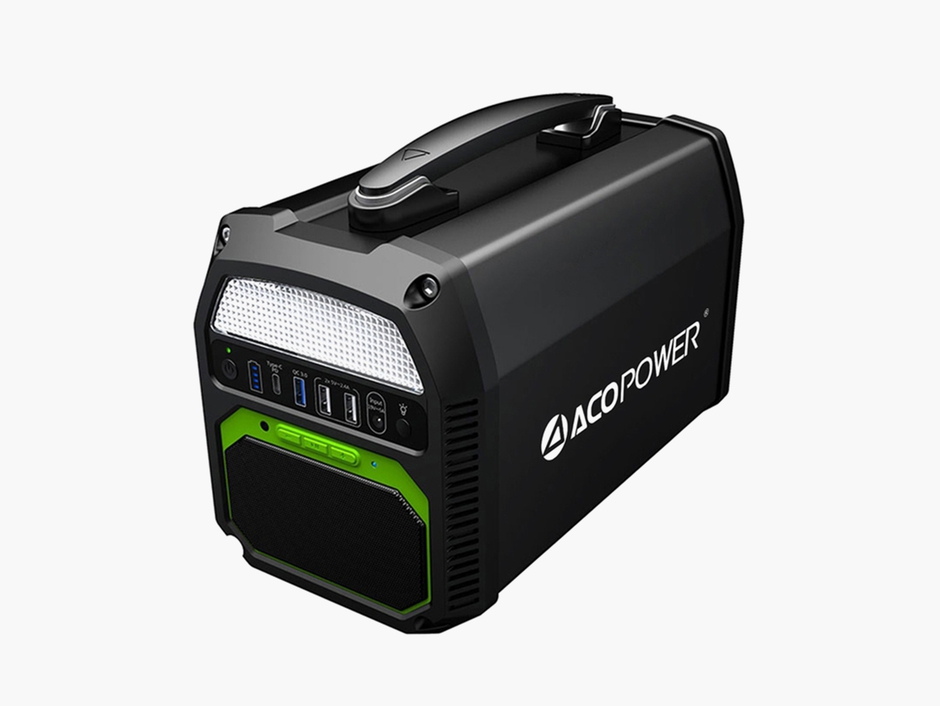 Acopower Portable Solar Generator with Bluetooth Speaker