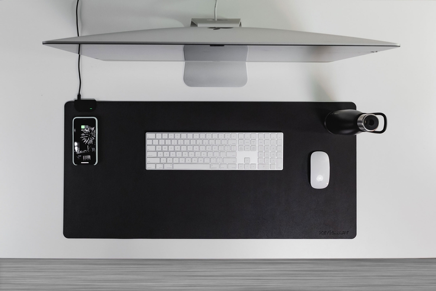 KeySmart TaskPad Wireless Charging Desk Pad; Black