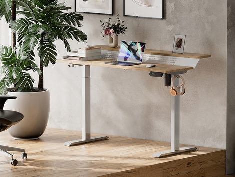 FENGE 2-tier Standing Desk: Tablet Stand & USB Ports