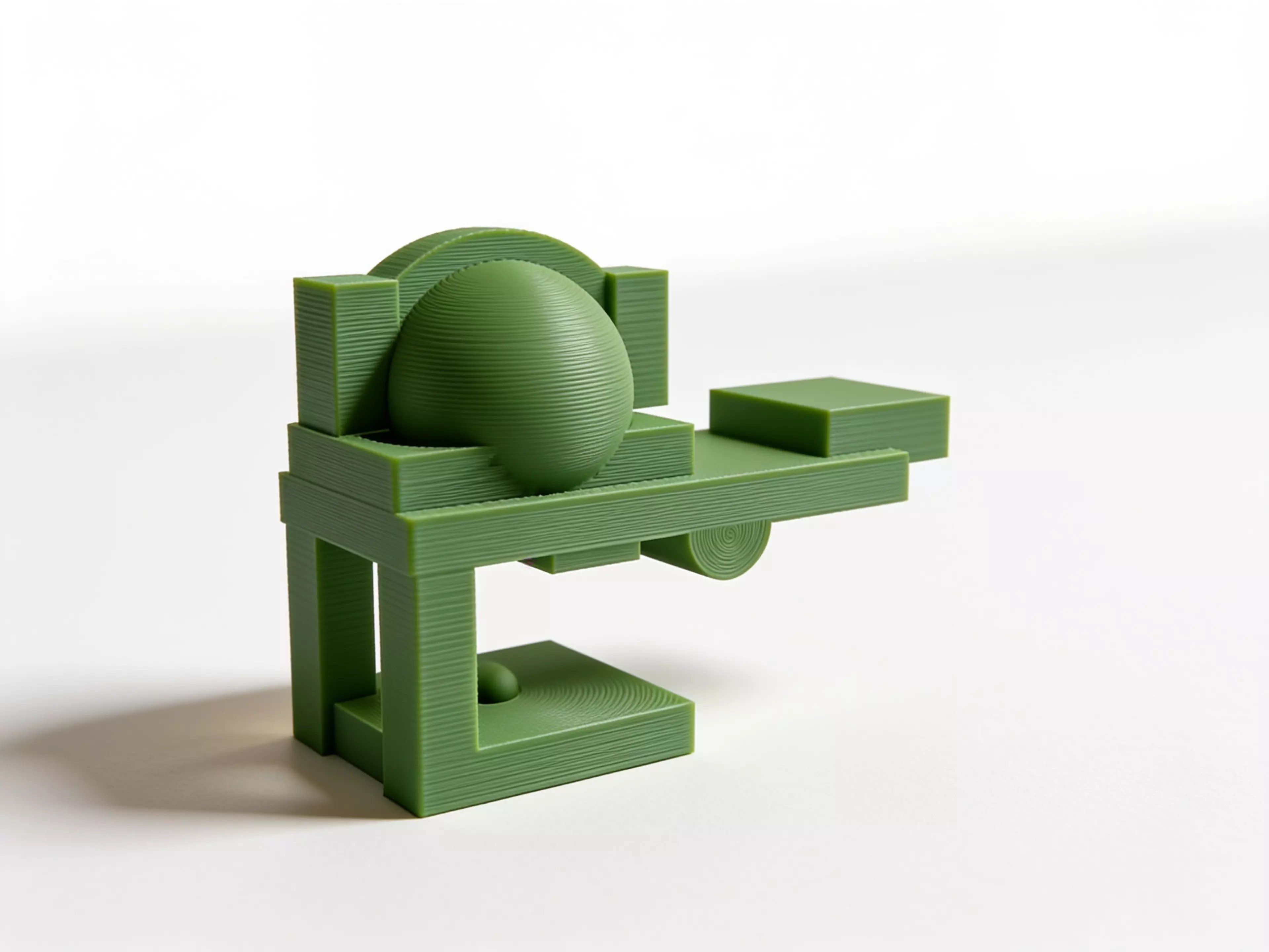One-piece table-edge lantern rocker for rigid 18–22 mm edges, with a rounded throat, underside striker, twin return pads, and inboard globe ballast.