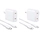 2-Pack White Charger + 4ft Cable
