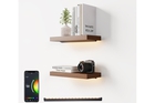 eureka-ergonomic-floating-wall-shelves-with-lighting-17-inch-walnut-2pcs
