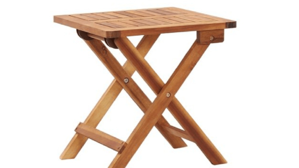 vidaXL Folding Patio Coffee Table 15.7"x15.7"x15.7" Solid Acacia Wood - Autonomous.ai