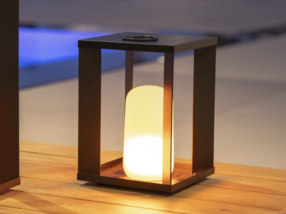 NEWGARDEN Outdoor Cordless LED Siroco 30 200-Lumens Lantern: Flame Effect LED Light