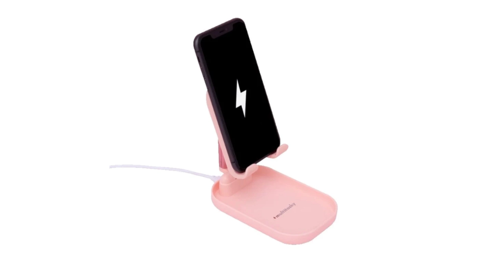 Multitasky Deluxe Foldable Cell Phone Charger Stand & iPad Holder