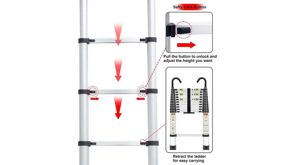 Telescopic sales ladder feet