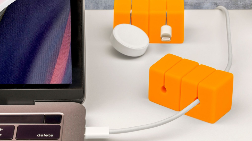 Function101 Cable Blocks 4-Pack Orange - Magnetic and Silicone - Function101