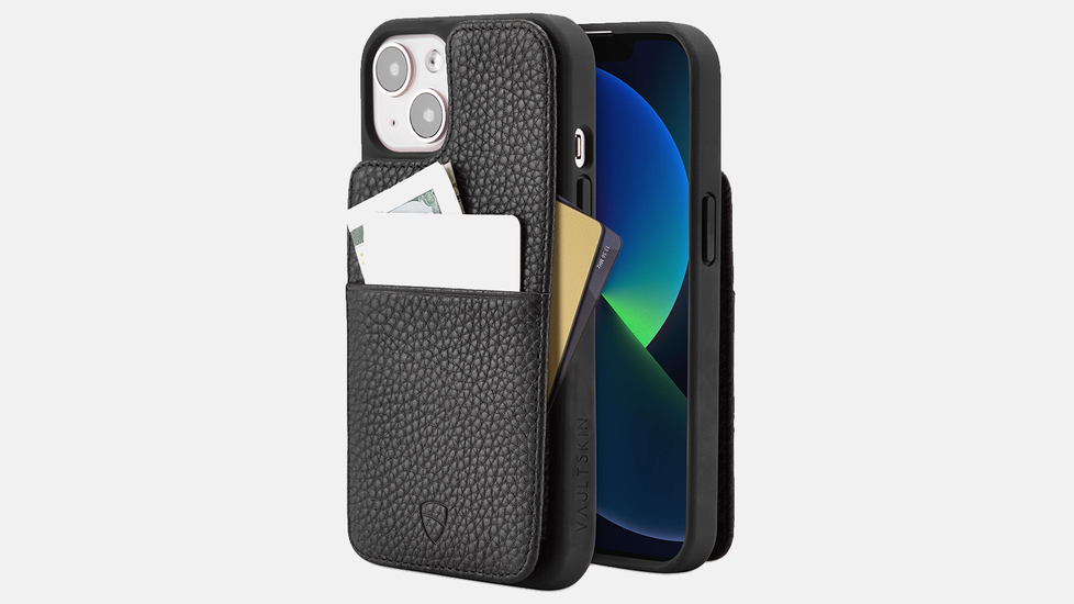 Vaultskin ETON ARMOUR - Leather Wallet Case for iPhone 13 Pro