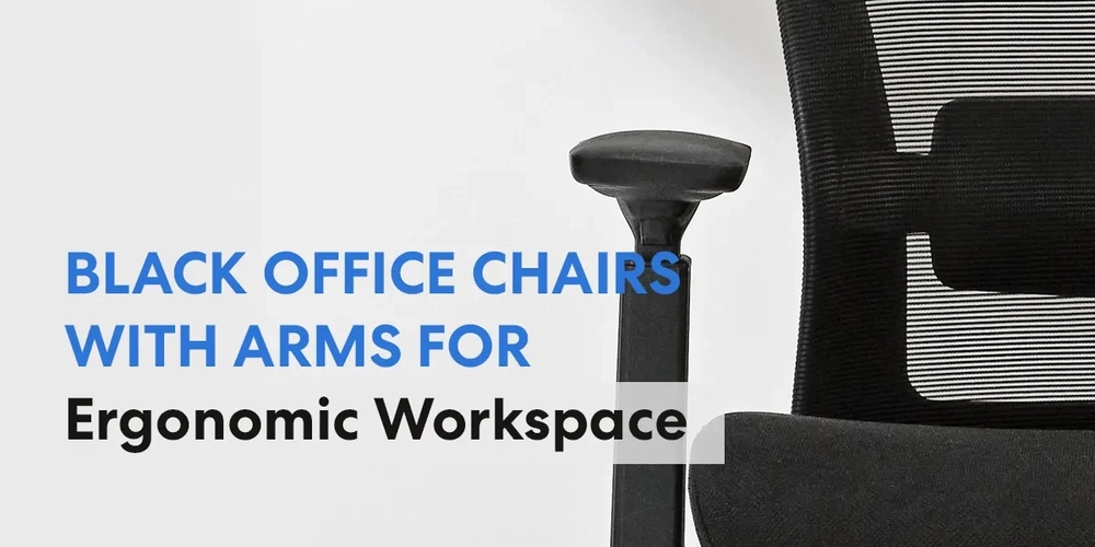 20 Black Office Chairs with Arms for Ergonomic Workspace